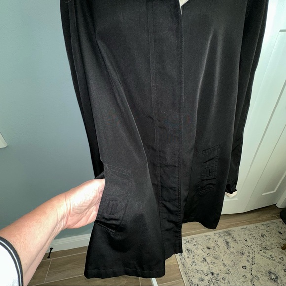 Vintage Forecaster Black Button Up Lightweight Jacket with Tan Interior Large - Picture 5 of 9